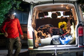 As night approached, the entomologists started getting out their gear to explore the mysterious world of insects and arachnids.